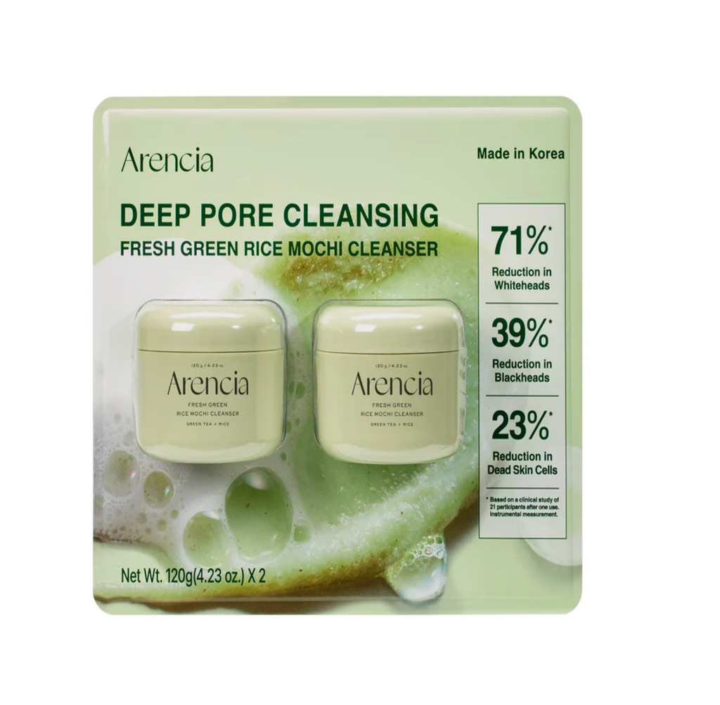 Arencia Fresh Green Rice Mochi Cleanser 4,23 fl oz, pacote com 2 unidades