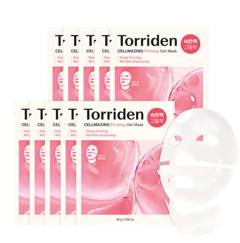 Máscara em Gel Firmadora Torriden Cellmazing, pacote com 10 unidades